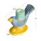 Hello Honey® 6" Yellow & Blue Chirpy Elegance Stoneware Taper Candle Holder